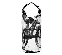 SyXIOP Black Mountain Biker Illustrazione Bottiglia D'acqua Marsupio Multi Size Isolato Portabottiglie 20/24/32/40 Oz per Passeggiate Quotidiane Escursioni e Altre Attività All'aperto Funda para