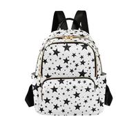 SyXIOP Black Stars 12.5 Inch zaino moda multiuso per le donne zaino borsa per pannolini per viaggi e lavoro, Stelle nere, S, Casual