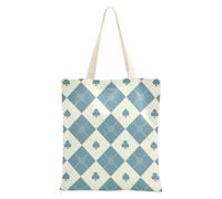 SyXIOP Blu Beige Poker Canvas laptop tote bag per le donne con maniglie Libro Tote Bag Casual Shopping Book Bag per il Lavoro Bolsa de lona
