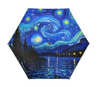 SyXIOP Blu e Nero Cielo Stellato Retrattile ombrello automatico 39 Pollice apertura automatica Chiudere Ombrello Per Viaggio per sotto il sole Accessori di Difesa Esterna paraguas para lluvia