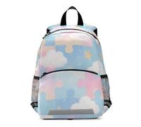SyXIOP Blu e Rosa Jigsaw Puzzle mini zaino per bambini ragazzi petto clip libro borse per elementare morral escolar para ni?o