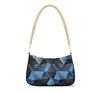 SyXIOP Blu Geometrie irregolari borsa a tracolla alla moda per le donne con multi tasche borsa per l'autunno