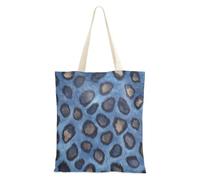 SyXIOP Blu Leopard Skin Texture Bulk Canvas Tote Bags con manici Tote Bags Bulk Economici Tote Bag per le Donne Lavoro Bolsa de lona