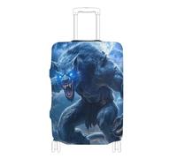 SyXIOP Blue Fierce Monsters - Copertura elastica per valigia, adatta per bagagli da 45-81 cm, Mostri Feroci Blu, M 22-24 in, Classico