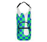 SyXIOP Blue Ice Cream Plaid Checked Bottiglia D'acqua Sling Bag Elegante Escursionismo Bottiglia D'acqua Carrier 20/24/32/4 Oz per Adulti Bambini Camminare Escursionismo Campeggio Viaggi Accessori