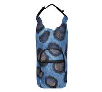 SyXIOP Blue Leopard Skin Texture Bottiglia D'acqua Sling con Tasca per Telefono Portatile Isolato Bottiglia D'acqua Borsa 20/24/32/4 Oz per Adulti Bambini Camminare Escursionismo Campeggio Viaggi