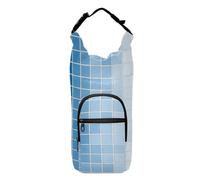 SyXIOP Blue-to-White Gradient Bottle Sling Zip Escursionismo Bottiglia di Acqua Zaino 20/24/32/40oz per Adulti Bambini Camminare Escursionismo Campeggio Viaggi Bolsa para Botella De Agua