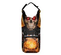 SyXIOP Bolsa para Botella Bolsa para Botella - Portaborraccia per acqua leggero con scheletro da moto, colore: nero e oro