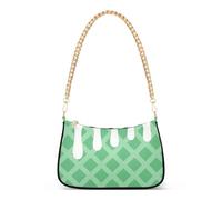 SyXIOP Borsa a tracolla alla moda a quadri verde gelato con borsa a mano multi tasche per moglie