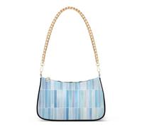 SyXIOP Borsa a tracolla alla moda a righe colorate blu per le donne a tracolla con multi tasche borse da donna per le madri