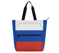 SyXIOP Borsa a tracolla per libri per bambini, con bandiera della Russia, leggera, con tasche, per università, shopping, spiaggia, per guardar libros