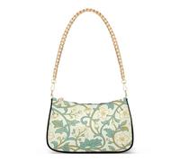 SyXIOP Borsa a tracolla trapuntata alla moda con motivo William Morris con fiore di pera bianca e tasche multiple per la corsa