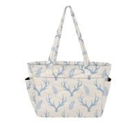 SyXIOP Borsa da viaggio da donna con foglie di alce blu