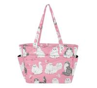 SyXIOP Borsa da viaggio da donna con simpatico gatto ragdoll bianco
