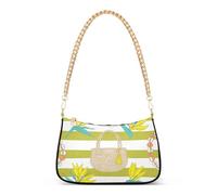 SyXIOP Borsa floreale verde oliva Stripe borse a tracolla alla moda con tasche multiple borse per le donne regali di compleanno per le donne