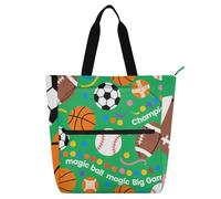 SyXIOP Borsa per libri per bambini, donne, uomini, 2026, palla da calcio della Coppa del Mondo, buon gioco, leggera, resistente, riutilizzabile, borsa per biblioteca per scuola e tempo di gioco bolso