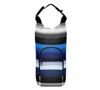 SyXIOP Borsa porta bottiglia d'acqua a strisce nere blu e bianche multi formato 60/60/91/1134 ml per adulti bambini passeggiate escursionismo campeggio viaggi accessori para mochilas