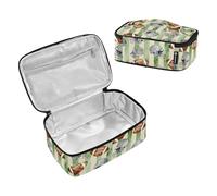SyXIOP Borsa termica per il pranzo a righe verde e beige con casco da rugby progettata per il pranzo termica da uomo con manico lonchera pequena para Mujer