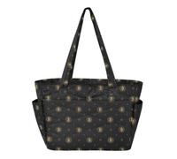 SyXIOP Borsa tote da donna pieghevole nero e oro Bitcoin