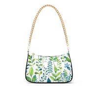 SyXIOP Borse a tracolla alla moda con foglie blu-verdi con borsa multi tasche per le signore