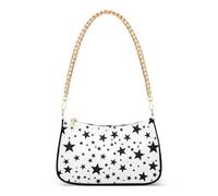 SyXIOP Borse da viaggio a tracolla alla moda con stelle nere da donna con tasche multiple essenziali per le donne