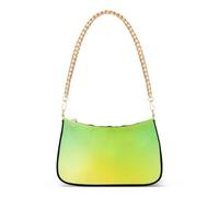 SyXIOP Borse da viaggio a tracolla alla moda di colore verde chiaro e giallo sfumato per le donne con multi tasche borsa per le donne che corrono