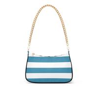 SyXIOP Borse da viaggio alla moda a righe blu per le donne a tracolla con tasche multiple borse essenziali per le donne