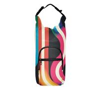 SyXIOP Bottiglia d'acqua a strisce colorate con borsa per il trasporto Borsa versatile portabottiglie da 20/24/32/4 once per adulti bambini a piedi escursionismo campeggio viaggi Bolsa para Botella De