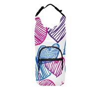 SyXIOP Bottiglia d'acqua semplice con disegno a forma di cuore con borsa per il trasporto durevole portabottiglie da 20/24/32/4 once per passeggiate quotidiane, escursioni e altre attività all'aperto