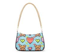 SyXIOP Braccialetto con perline orso amore farfalla perline alla moda borse a tracolla per le donne con multi tasche borse per viaggiare