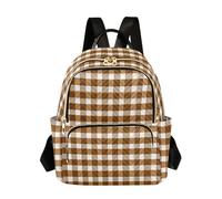 SyXIOP Caffè Marrone Bronzo Gingham 12.5 Pollice Lavoro Affari Del Computer Portatile Delle Donne Delle Donne Del Sacchetto Del Libro Per, Caffè Marrone Bronzo a quadretti, M, Casual