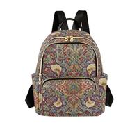 SyXIOP Calla Lily Red Blue William Morris Pattern 12.5 Pollice Grande Capacità Laptop Zaino Moda Zaino per Business, Calla Lily Rosso Blu William Morris Pattern, S, Casual