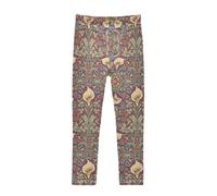 SyXIOP Calla Lily Red Blue William Morris Pattern Shorts per ragazze adolescenti cotone Cartwheel Shorts abiti per le vacanze, Calla Lily Rosso Blu William Morris Pattern, 9-10 Years