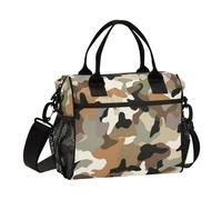 SyXIOP Camouflage Rtero Impermeabile Maschio Lunch Bag con Tracolla Borsa Pranzo per Teen per Outdoor bolsos de almuerzo para Mujeres