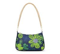 SyXIOP Carnation Lime Green e Navy Blue borse alla moda per le donne a tracolla con multi tasche borse a mano per le donne in esecuzione