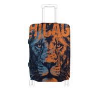 SyXIOP Chicago Orange Lion - Copertura elastica per bagagli, antigraffio, adatta per bagagli da 45,7 a 81,7 cm, Leone arancione di Chicago, XL 29-32 in, Classico