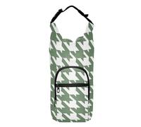 SyXIOP Classica Verde Bianco Houndstooth Bottiglia D'acqua Imbracature Funzionale Escursionismo Porta Bottiglia D'acqua 20/24/32/4 Oz per Adulti Bambini Camminare Escursionismo Campeggio Viaggi Bolso