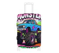 SyXIOP Color Cool Monsters Truck Custodia protettiva elastica per valigie lavabile Accessori da viaggio Adatto per bagagli da 45-81 cm, Camion Mostri Freddo Colore, S 18-20 in, Classico