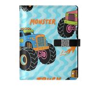 SyXIOP Colorato camion Fuoco Blu Onda foderato in pelle soggetto notebook soggetto delicato college a righe per diario 6.7x9.2