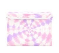 SyXIOP Contenitori impilabili in plastica con manici resistenti per organizzare il Natale per camera da letto, armadio, soggiorno, 42 x 32 x 30 cm, colore rosa-viola