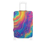 SyXIOP Copertura elastica per bagagli con motivo astratto sfumato arcobaleno, antigraffio, adatta per bagagli da 45,7 a 81,7 cm, Arcobaleno Gradiente Astratto, S 18-20 in, Classico