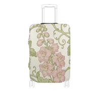 SyXIOP Copertura elastica per bagagli con motivo floreale rosa blu William Morris, resistente ai graffi, adatta per bagagli da 45,7 a 81,7 cm, Motivo floreale rosa blu William Morris, S 18-20 in