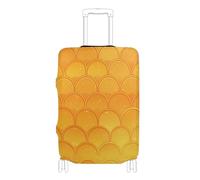 SyXIOP Copertura elastica per bagagli con squame di pesce giallo, antigraffio, per valigie, adatta per bagagli da 45-81 cm, Scala di pesce giallo, S 18-20 in, Classico