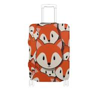 SyXIOP Copertura elastica per bagagli da viaggio con volpe in stile cartone animato, accessorio da viaggio adatto per bagagli da 45-81 cm, Carino Cartoon Fox, XL 29-32 in, Classico