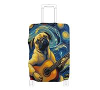 SyXIOP Copertura elastica per bagagli da viaggio per chitarra e pitbull, antigraffio, adatta per bagagli da 45,7 a 81,7 cm, Chitarra Pitbull, L 26-28 in, Classico