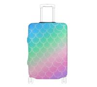 SyXIOP Copertura elastica per bagagli, resistente ai graffi, adatta per valigie, 45-81 cm, Sirena Scala Arcobaleno Rosa Viola, XL 29-32 in, Classico