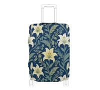 SyXIOP Copertura elastica per valigie con motivo floreale William Morris, resistente ai graffi, adatta per valigie da viaggio, 45-81 cm, Motivo floreale in stile William Morris, L 26-28 in, Classico