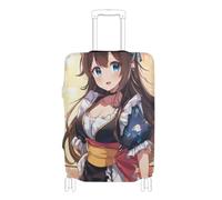 SyXIOP Copertura per bagagli in tessuto elastico a prova di graffio per cameriera ragazza anime, accessorio da viaggio adatto per bagagli da 45-81 cm, Anime Ragazza Cameriera Carino, S 18-20 in