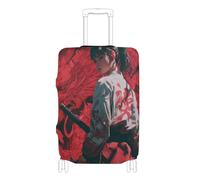 SyXIOP Copertura per bagagli in tessuto elastico rosso a tema anime giapponese Fighter Dragon, resistente ai graffi, adatta per valigie da viaggio da 45,7 a 81,7 cm, Anime Giapponese Drago Combattente