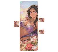 SyXIOP Copertura per sedia da giardino con motivo anime indiano, con ragazze, sdraiata, morbida, robusta, in poliestere, con tasche, per piscina, spiaggia, prendere il sole, 215,9 x 76,2 cm per mobili